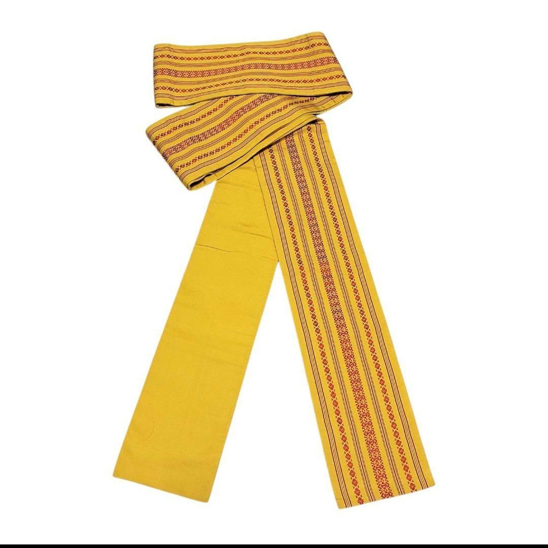 【浴衣】抽象模様　藍染 注染　紺 ネイビー　S　アンティーク ＋半幅帯セット