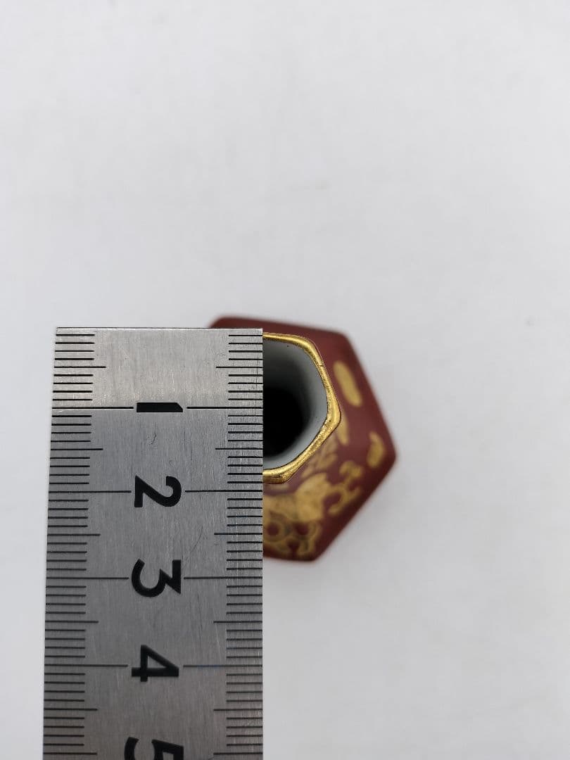 c726 煎茶 箸立 赤金襴 平安春峰 茶道具 古物 - メルカリ