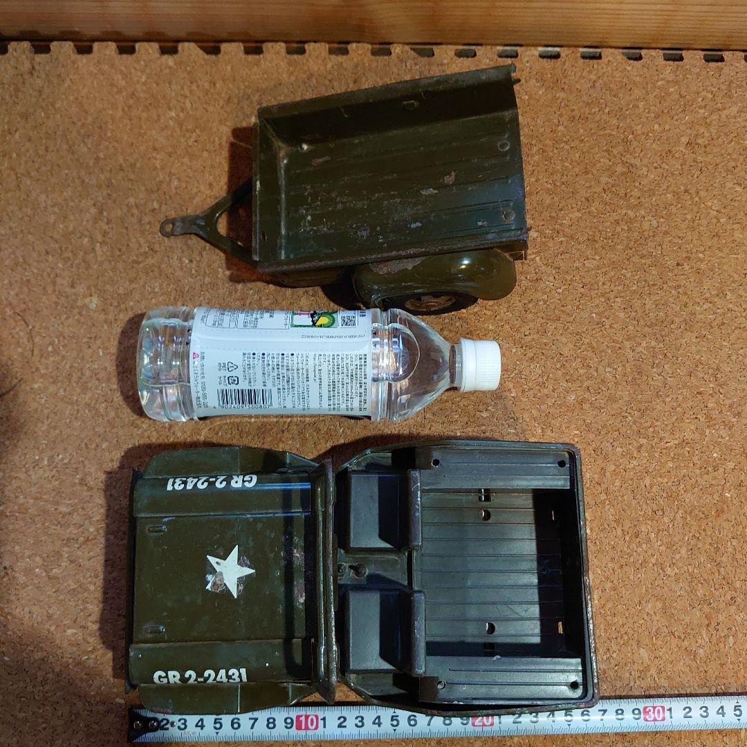 Tonka Jeep ブリキ ミニカー トレーラー付き