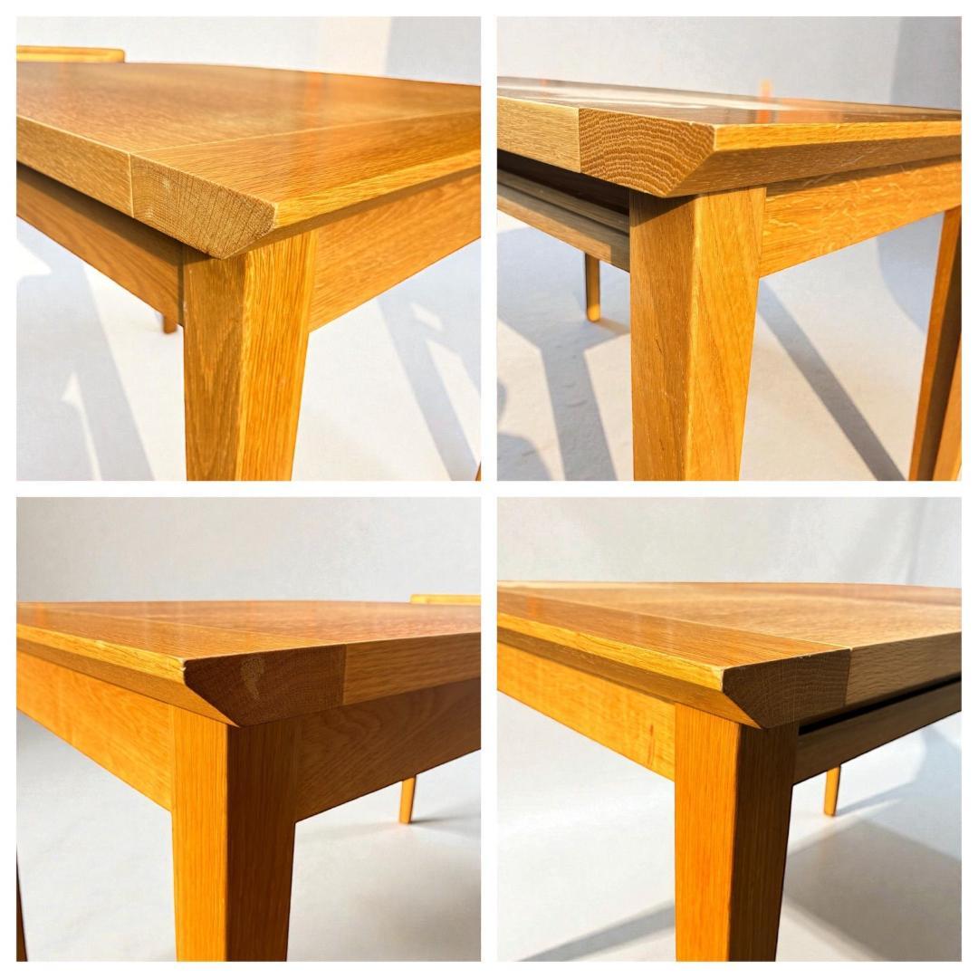 【IDC　大塚家具】　伸長式　ダイニング　テーブル　オーク材　幅84↔120