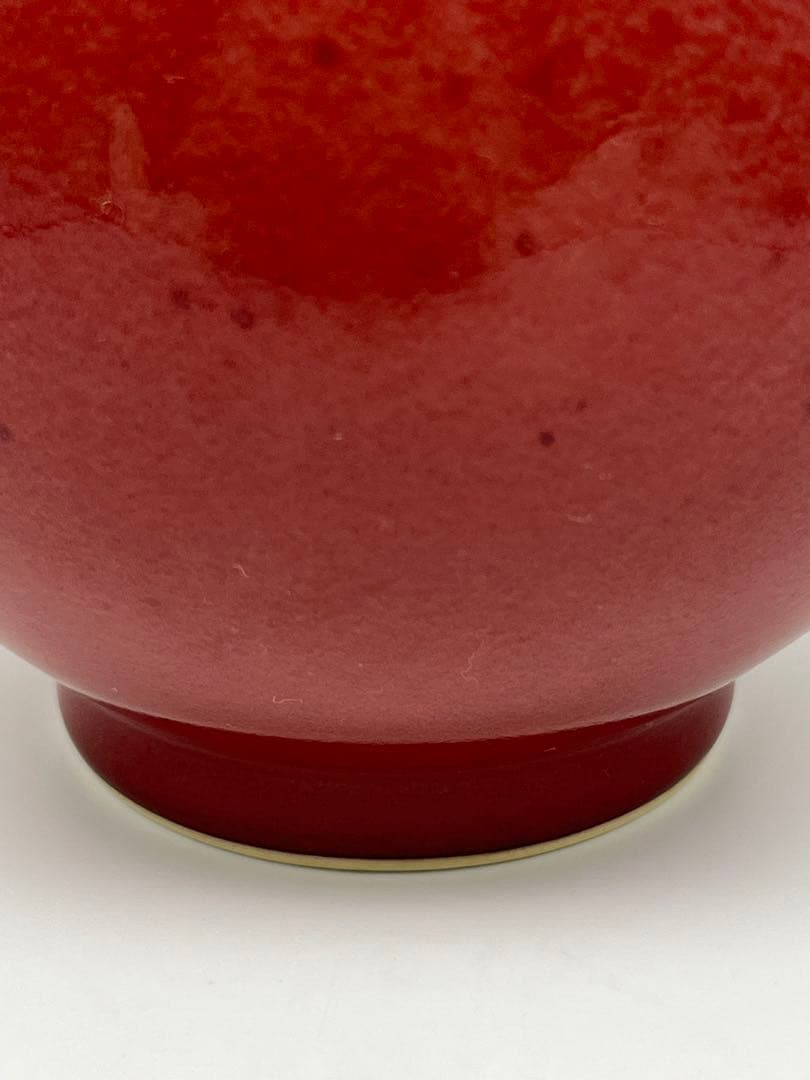 中国清朝 乾隆年製紅釉長頸瓶骨董 唐物 アンティーク 古美術品 骨董