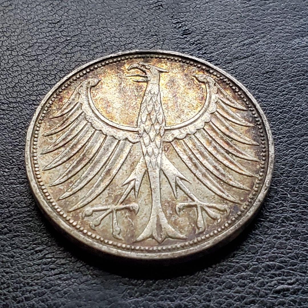 860. 1958年 銀貨 ドイツ 5マルク コイン