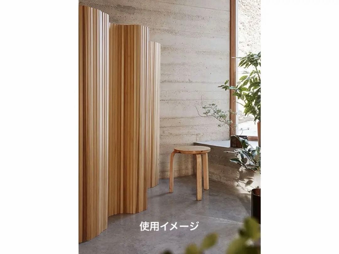 木製 波形パーテーション　縦（高さ）約180cm x 横幅200cm 送料込み