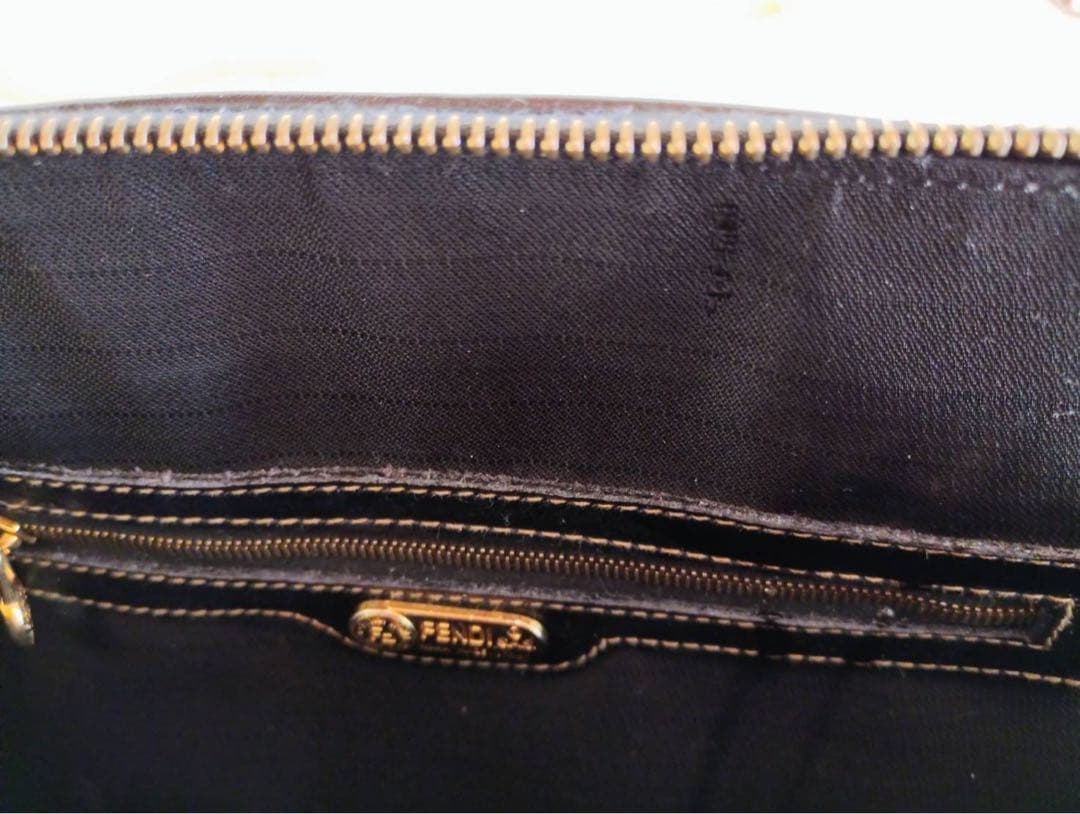 ビンテージ オールド フェンディ ペカン柄ブロックチェック 2wayトートバッグ