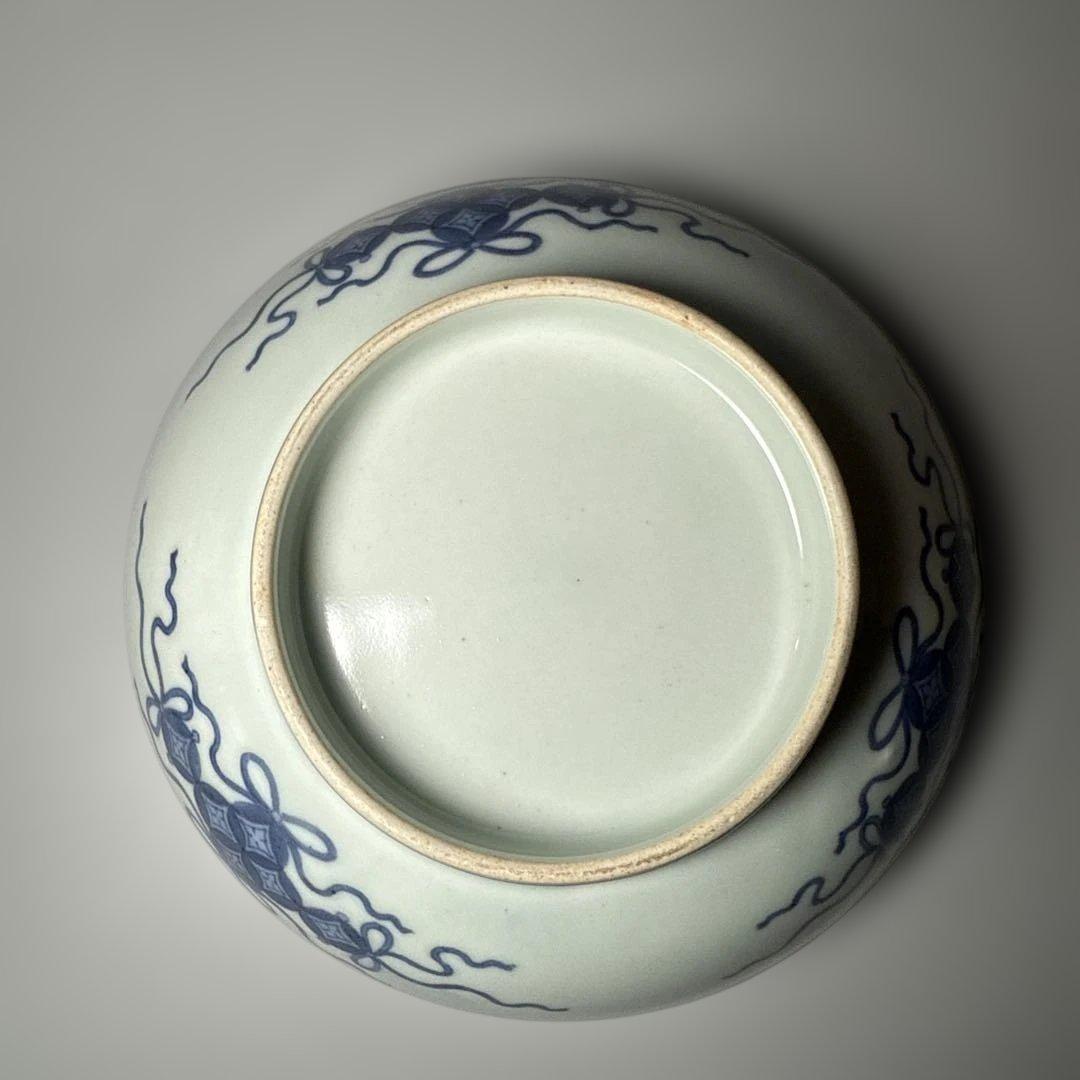 後期 色鍋島 椿文高台皿 櫛歯文高台 七宝結び文 桐箱