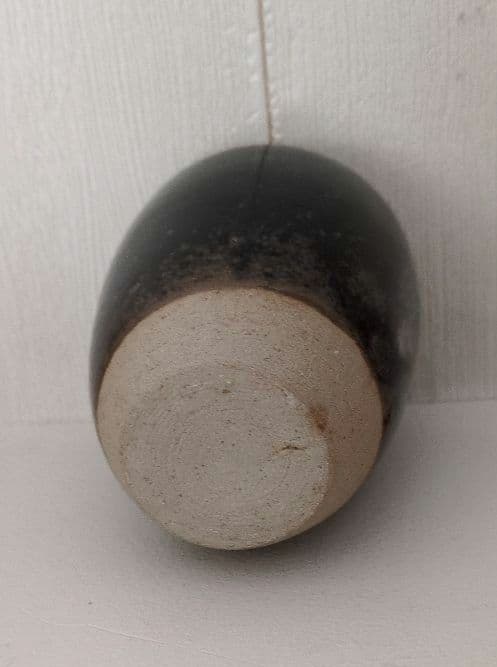 不審菴 茶桶 さつう 黒釉陶器製 棗 木箱付き 宗偏流