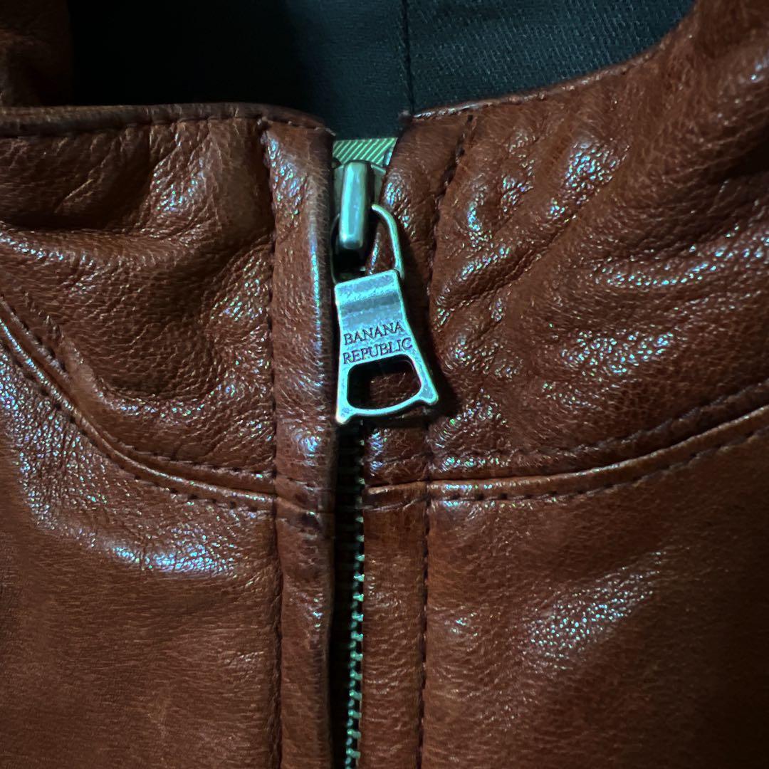 banana republic cowhide leather jacket