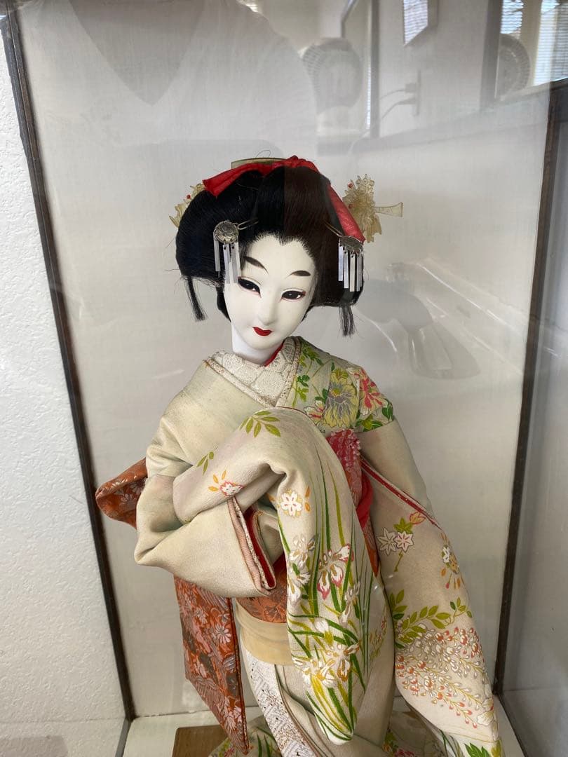 手渡し限定』日本人形 ガラスケース付き 昭和レトロ