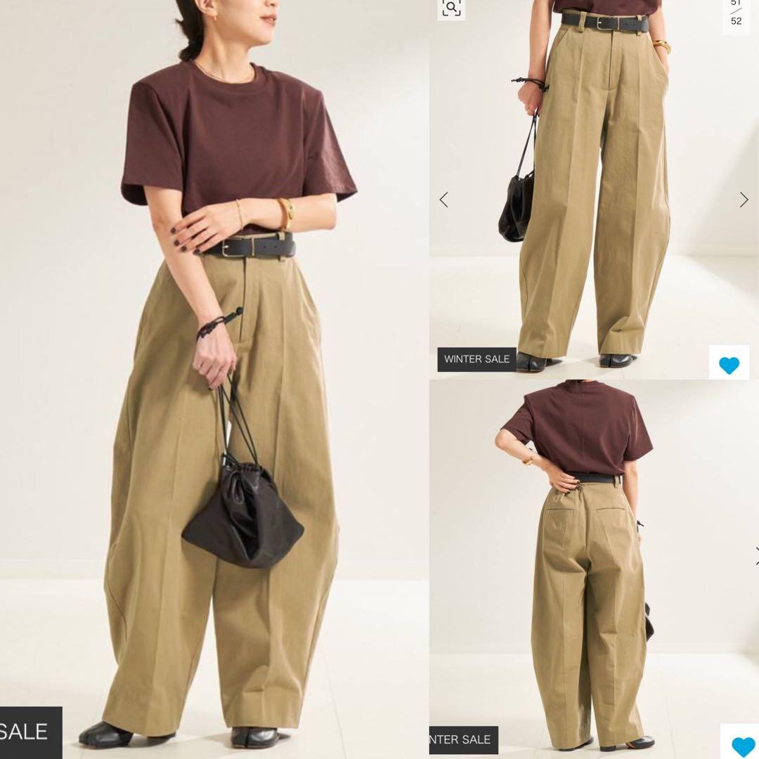 Plage 24AW R’IAM WIDE チノパンツ キャメル 38