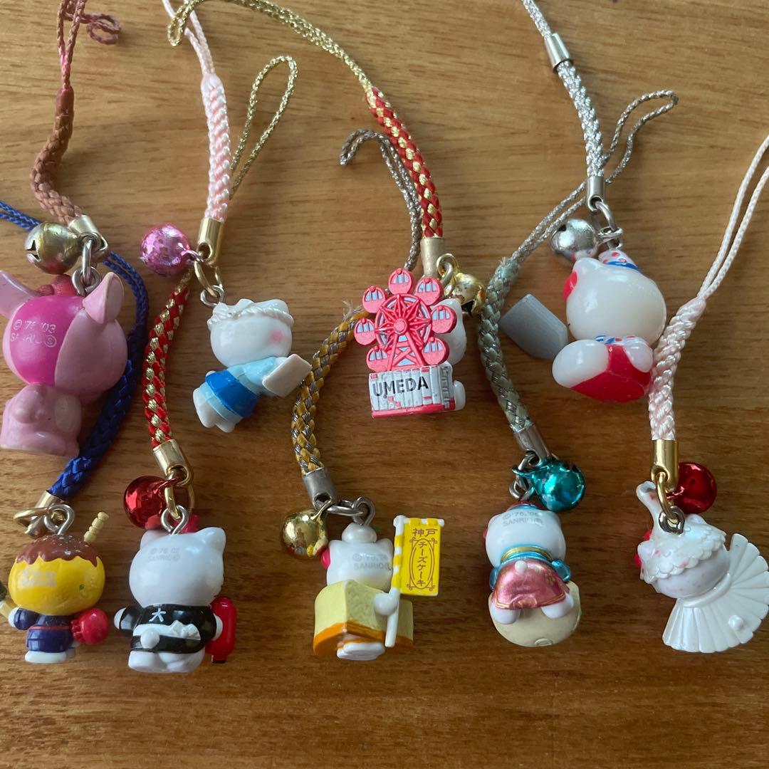 ご当地 キティ 地域限定 根付け ファスナーマスコット 74個 まとめ売り