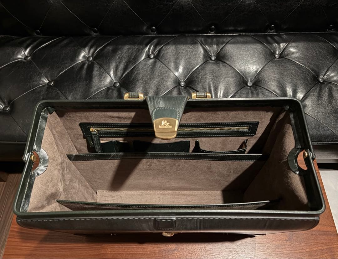 ココマイスター ダレスバッグ モスグリーン 未使用・銀座直営店購入