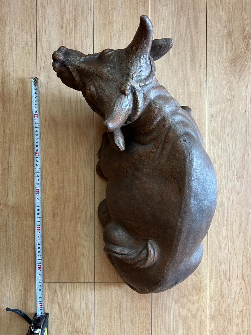 丑・牛　置物　備前焼