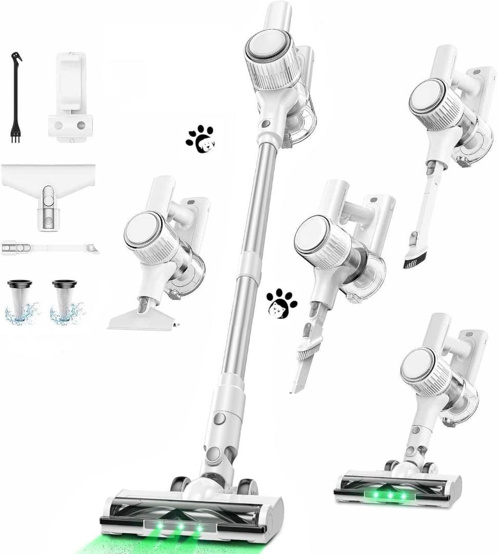 掃除機 コードレス 50Kpa超強力吸引 2WAY コードレス掃除機 Amazon | 掃除機 コードレス 【50000pa超強力吸引・50分連続稼働・自立