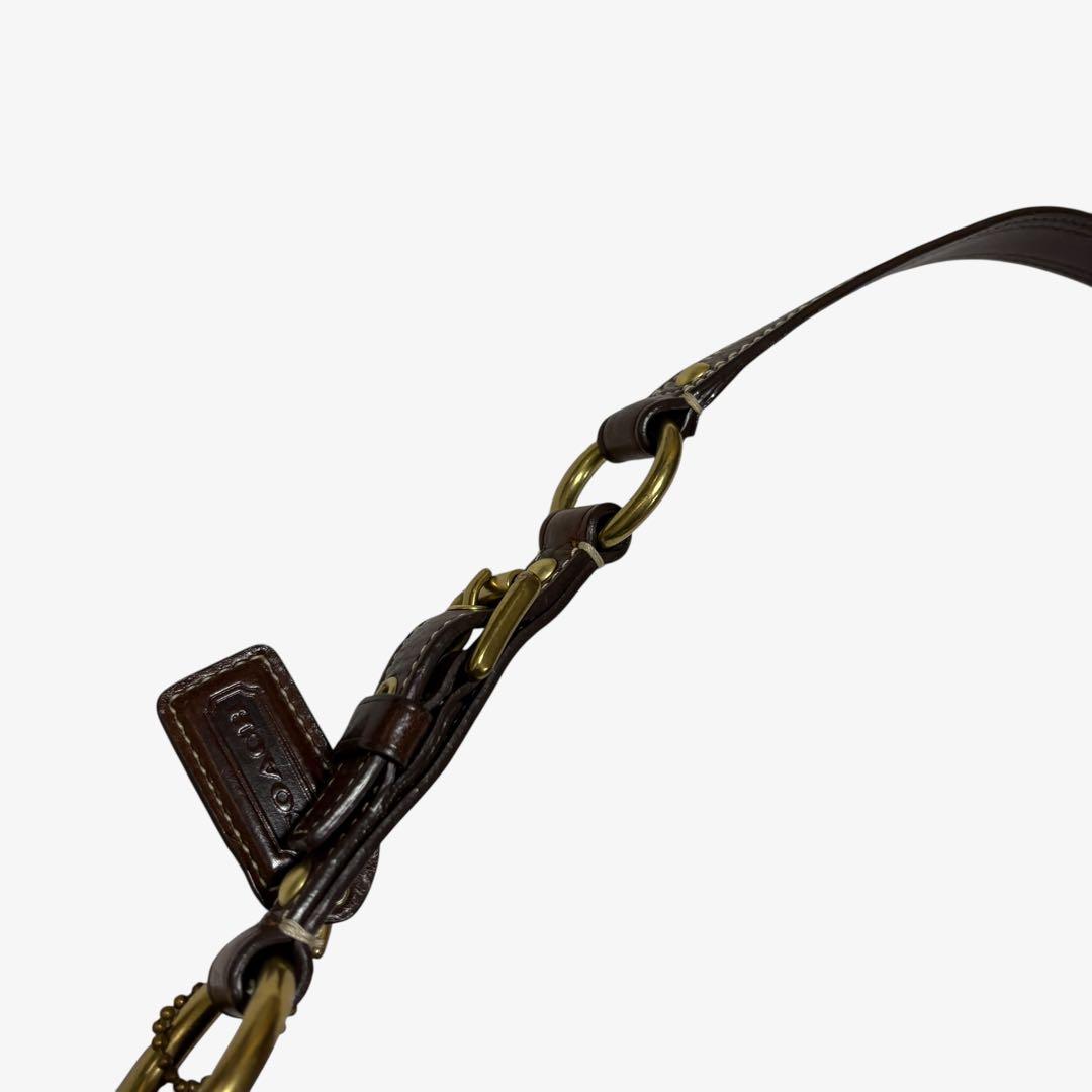 コーチ　ショルダーバッグ　パッチワーク　シグネチャー　ホーボー　ソーホー