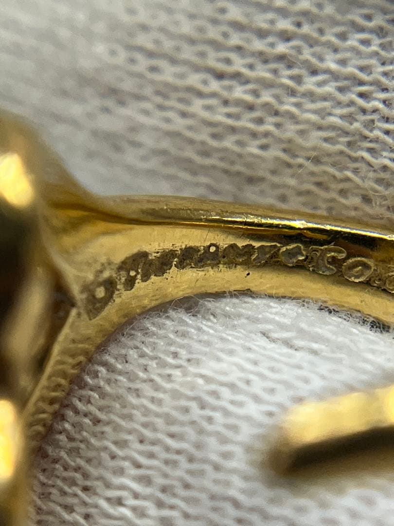 TIFFANY&CO.ティファニー　オープンハート　リング9.5号　ヴィンテージ