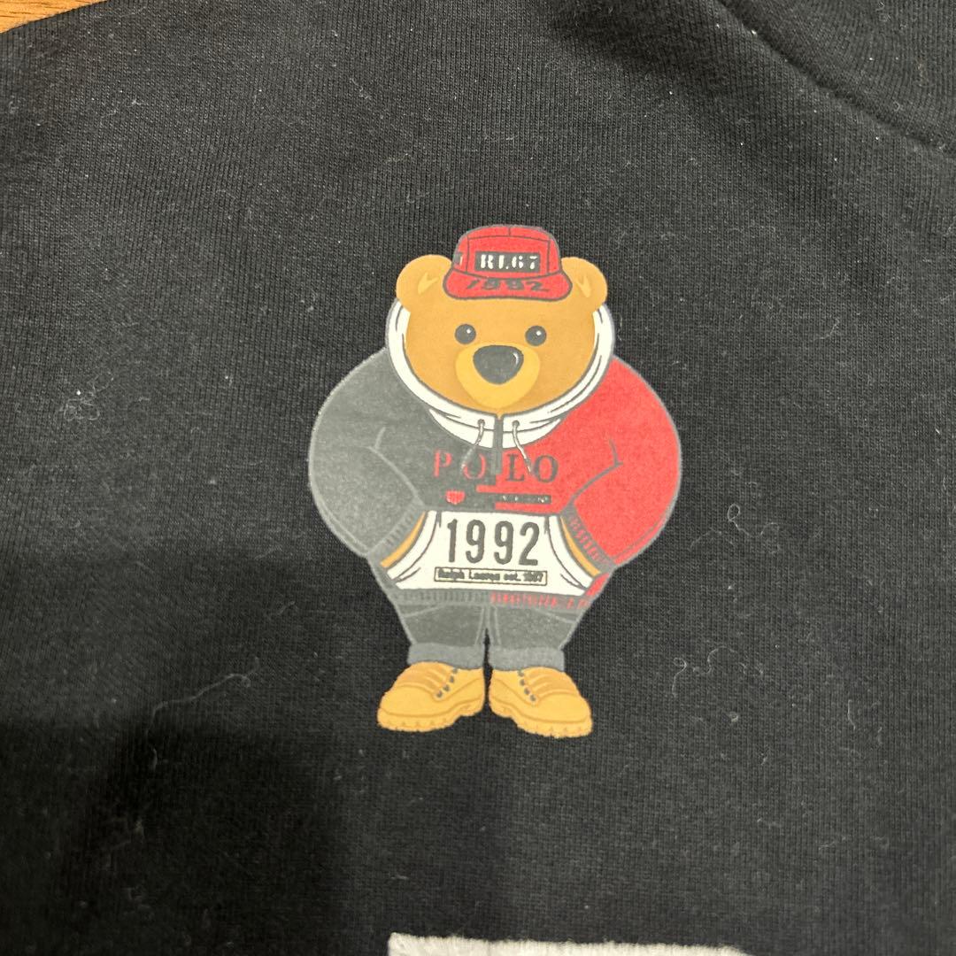 Polo Ralph Lauren ポロベアー プリント フードパーカー 黒