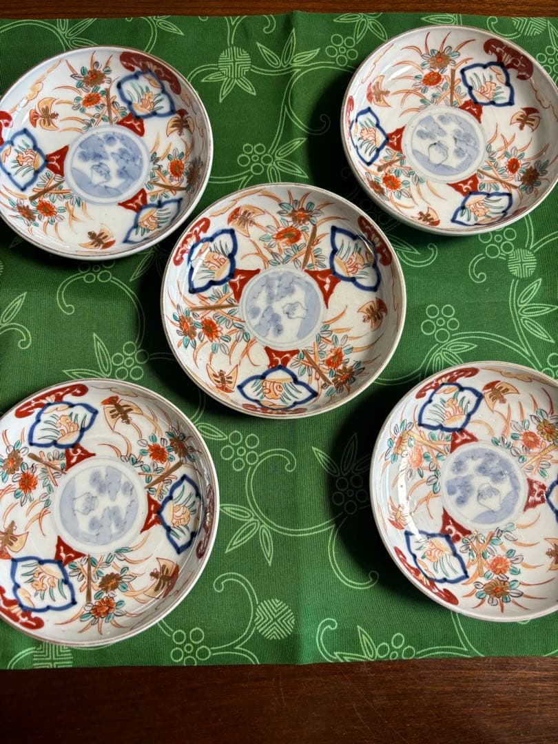 骨董 アンティーク 小皿 天塩皿 赤絵 10枚セット