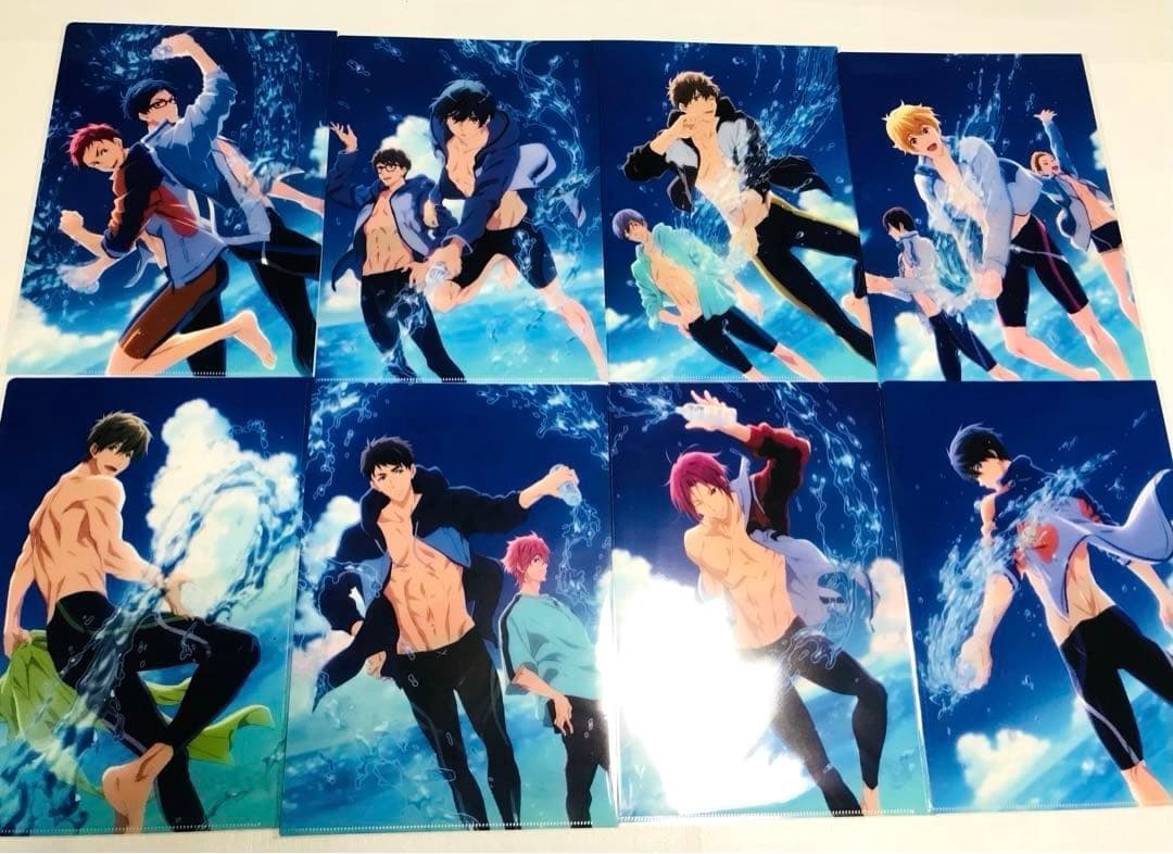 Free!RWクリアファイル8枚 七瀬遙 橘真琴 松岡凛 山崎宗介 桐嶋