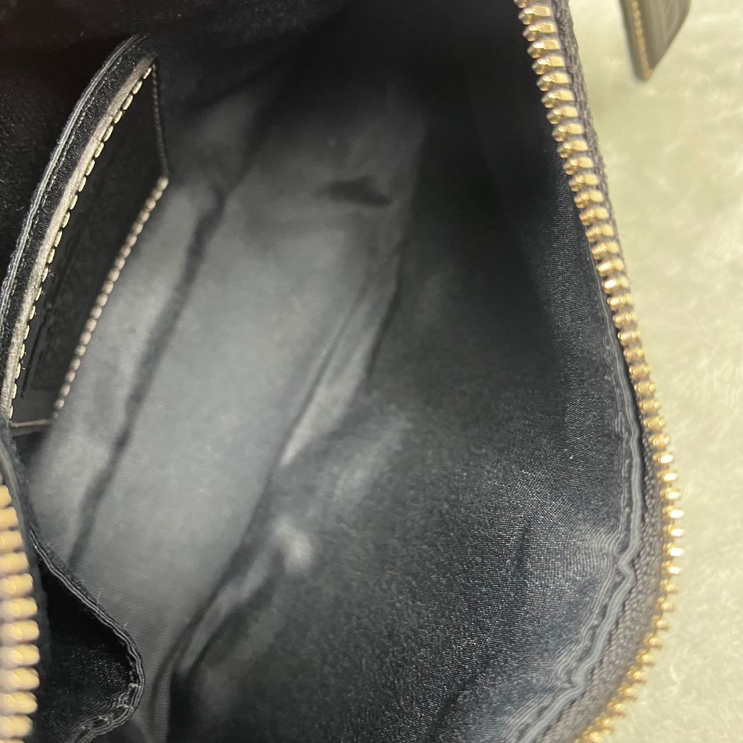 COACH コーチ アクセサリーポーチ シグネチャー ブラック 黒