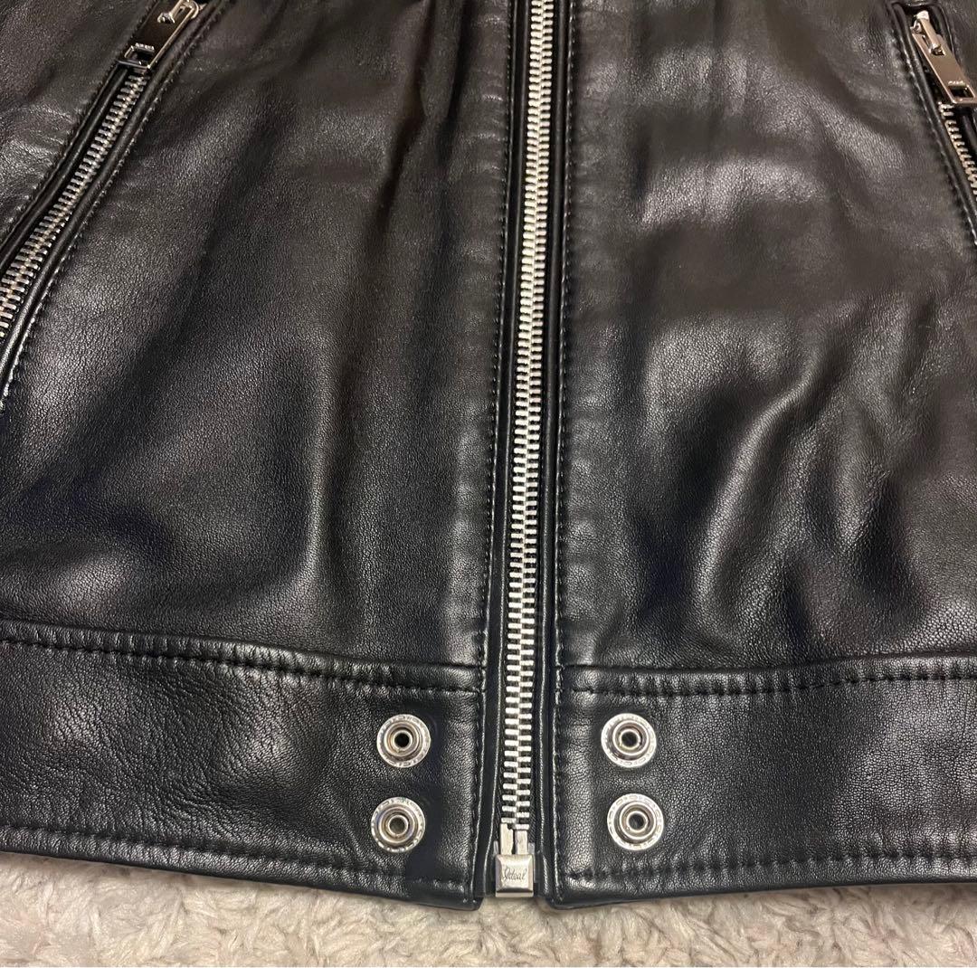DIESEL ディーゼル レザージャケット 羊革 MLXCロゴ Mサイズ