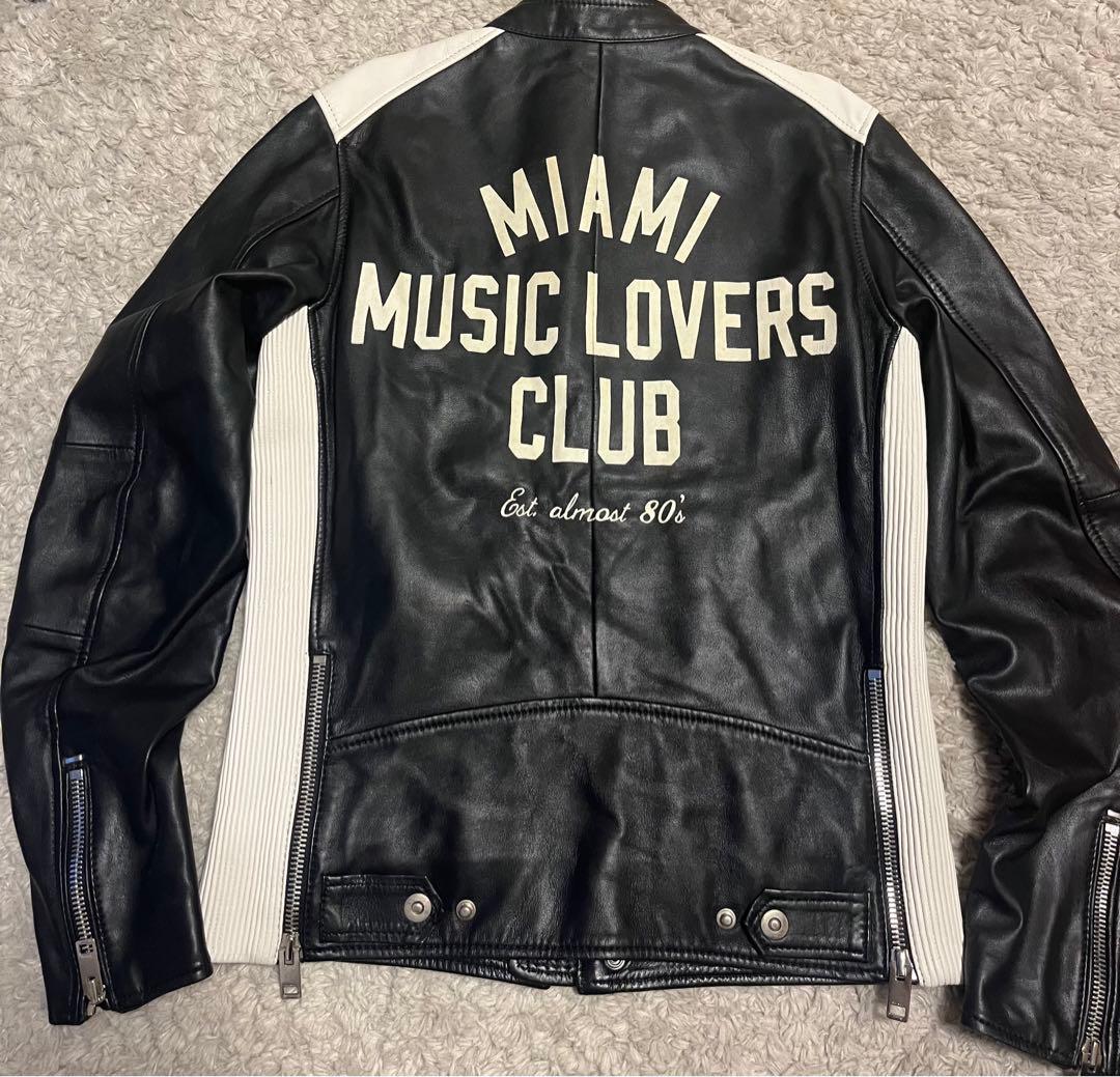 DIESEL ディーゼル レザージャケット 羊革 MLXCロゴ Mサイズ