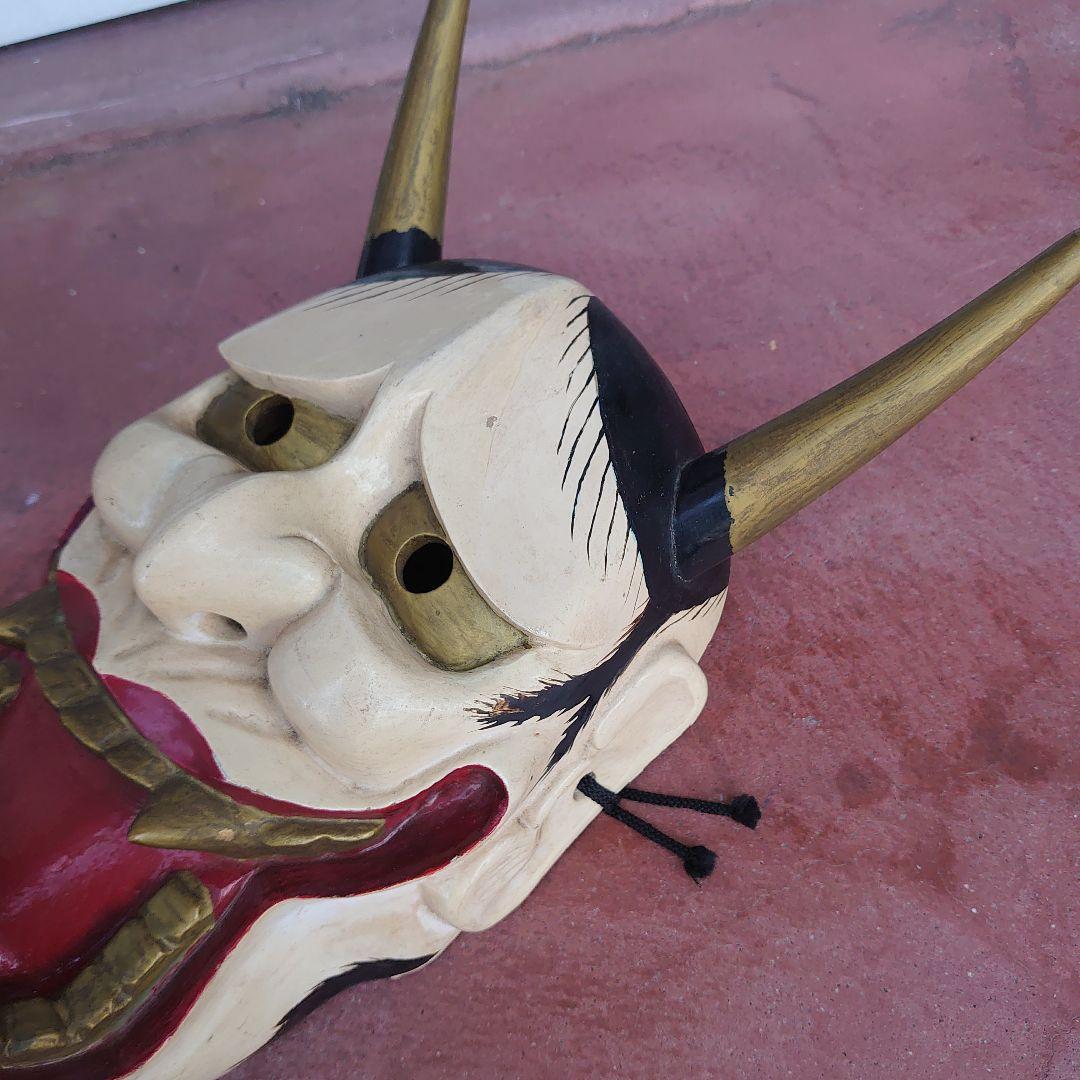 能面 神楽面木彫り 般若 魔除け 縁起物 開運