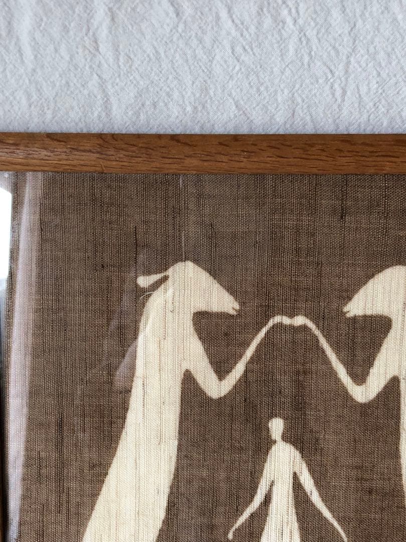 望月通陽　型染作品　『羊飼いの歌ー羊の門』