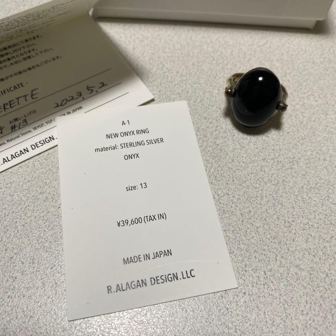 アクセサリー r.alagan onyx ring