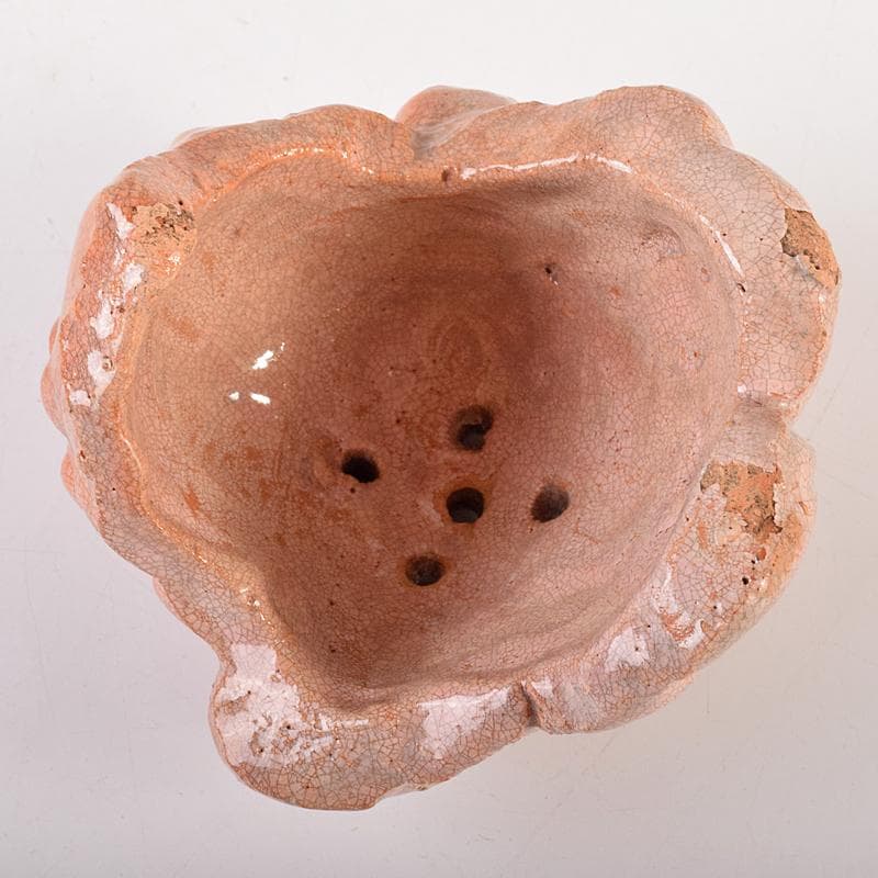 茶道具 楽焼 白楽獅子香炉 V R7840