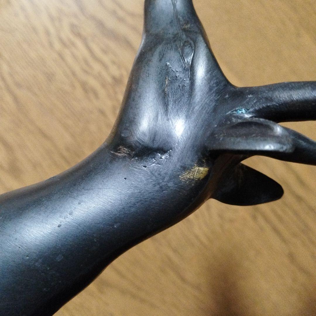 アンティーク 鹿の形状の金属製キャンドルスタンド