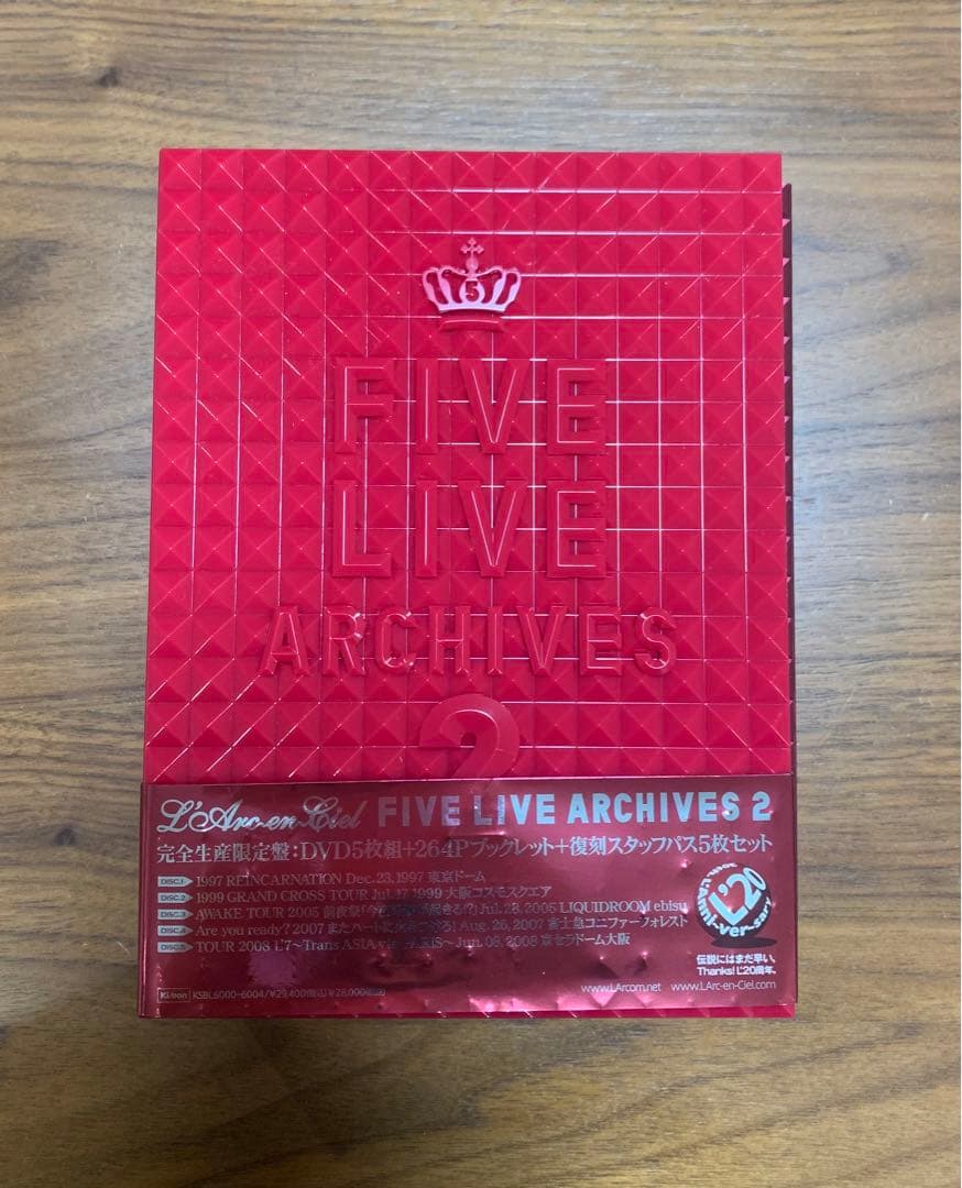 L'Arc～en～Ciel DVD 豪華FIVE LIVE Set