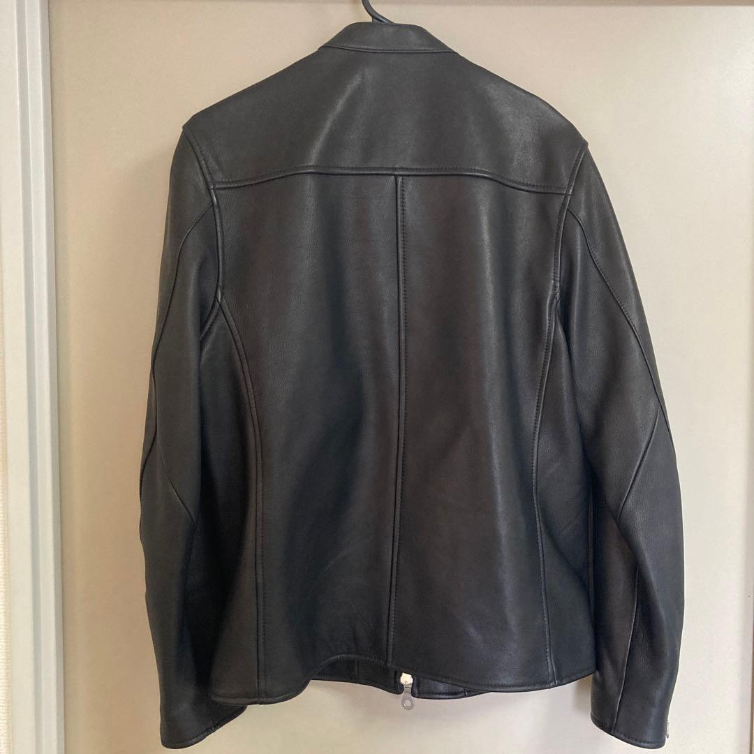 美品】SHIPS JET BLUE レザー シングルライダースジャケット S SHIPS