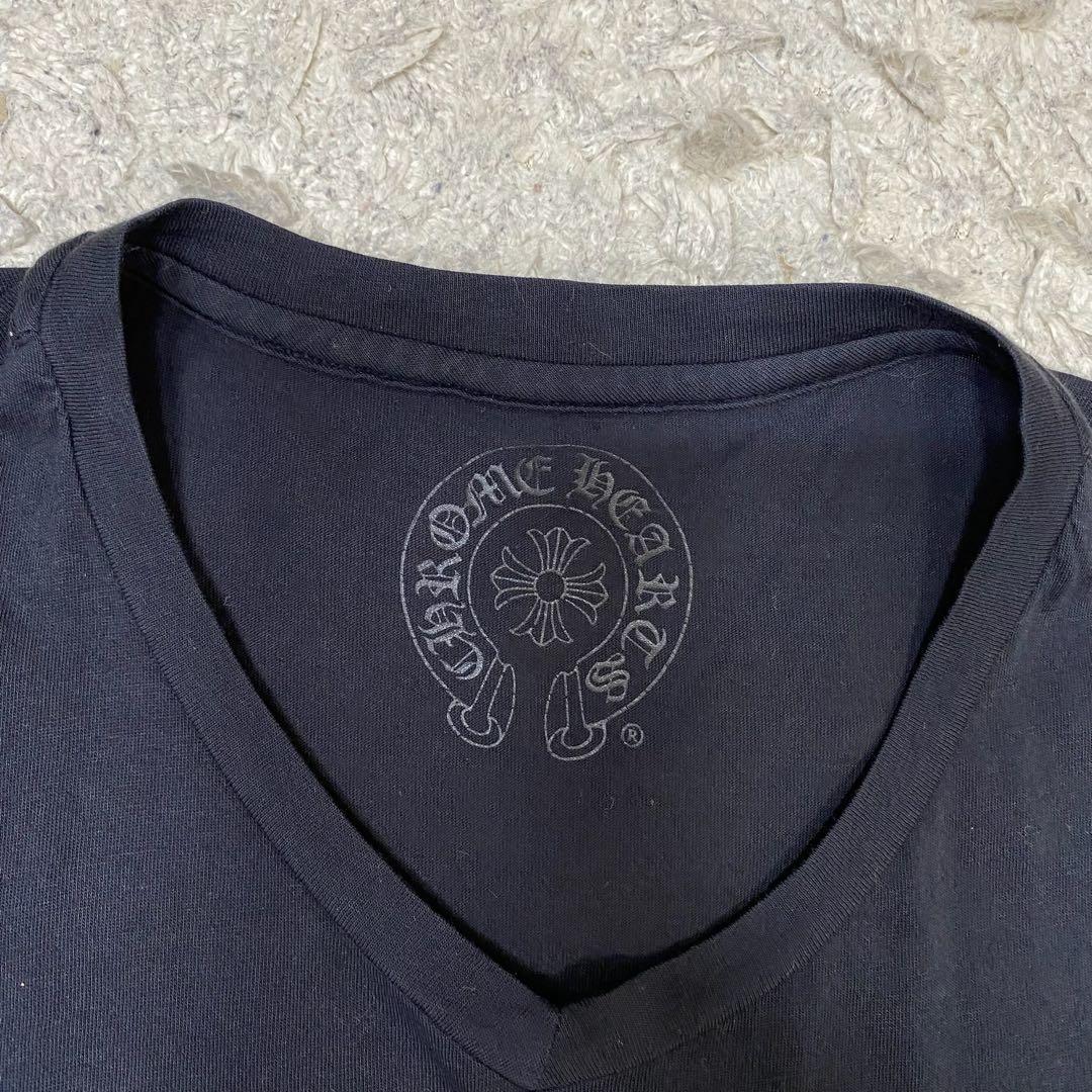 クロムハーツ BSフレア Vネック 半袖Tシャツ カットソー ブラック L