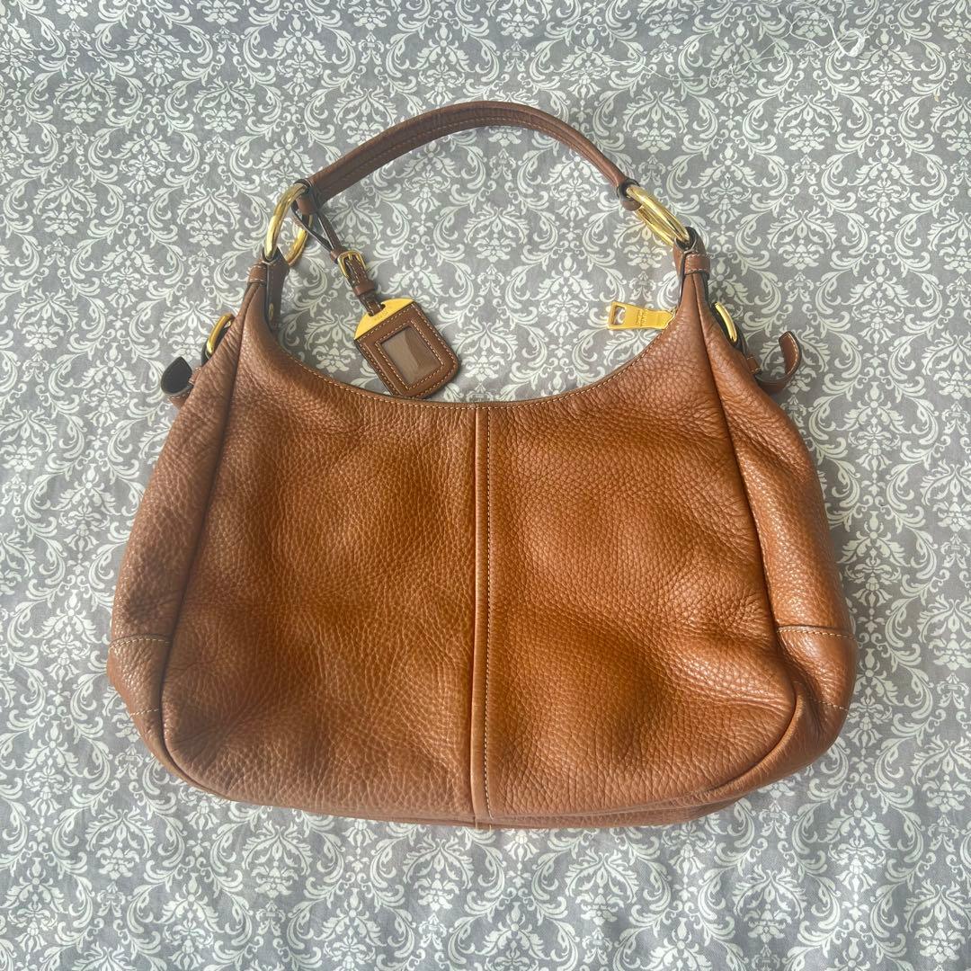 PRADA ブラウン　レザー ハンドバッグ