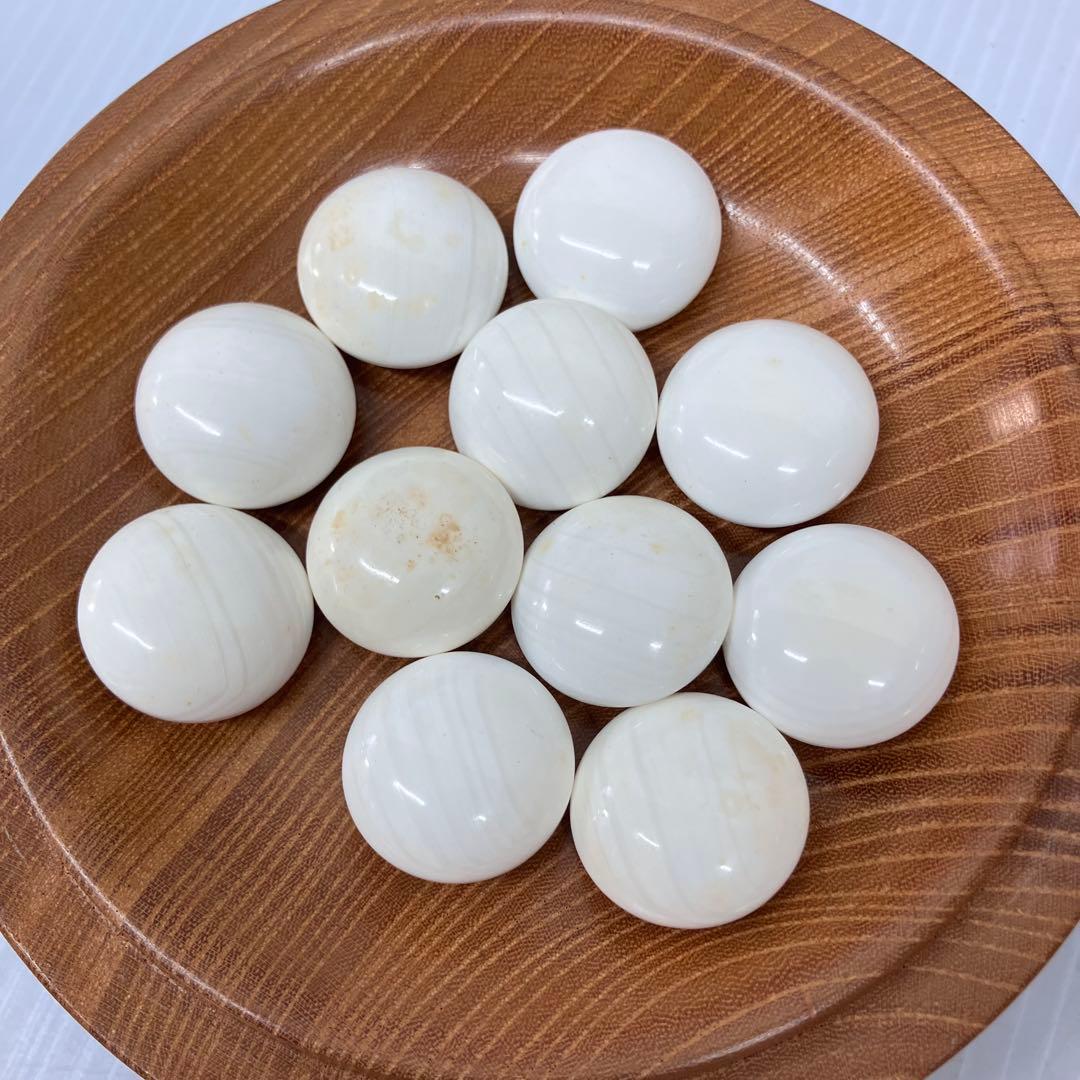 【碁石セット】囲碁 蛤 那智黒石　貝 木製 欅 特大　碁笥　趣味 遊び