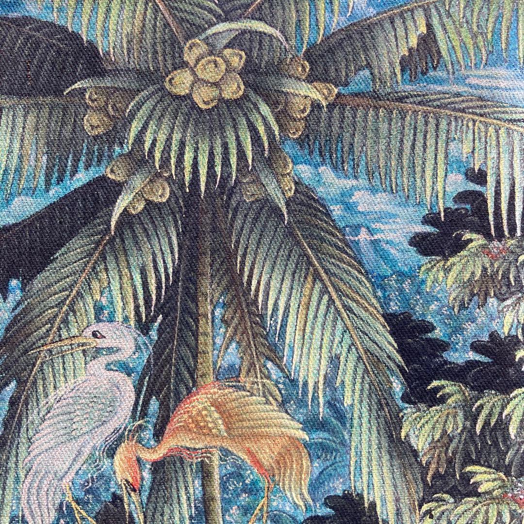 バリ絵　精緻な極細密画　超絶画法によって描かれたバリ島の民族画 約35×31cm