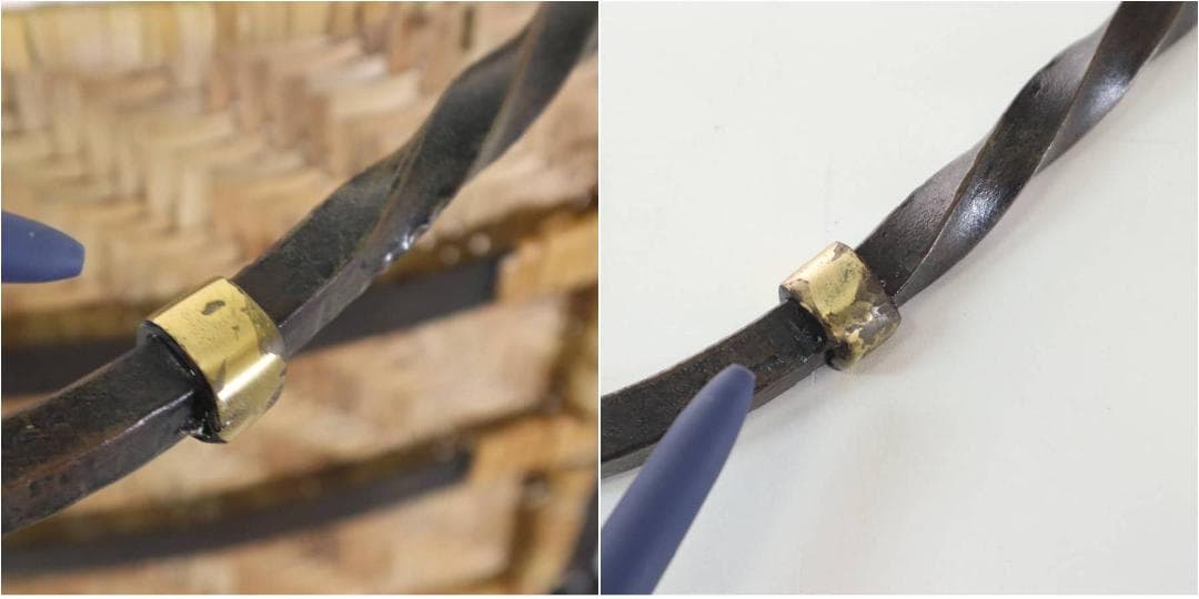 1980年代ヴィンテージ ラタン編み アイアン スツール クラシカル家具