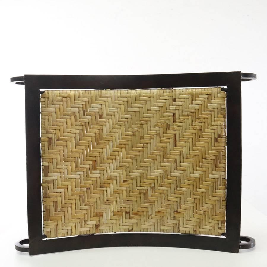 1980年代ヴィンテージ ラタン編み アイアン スツール クラシカル家具