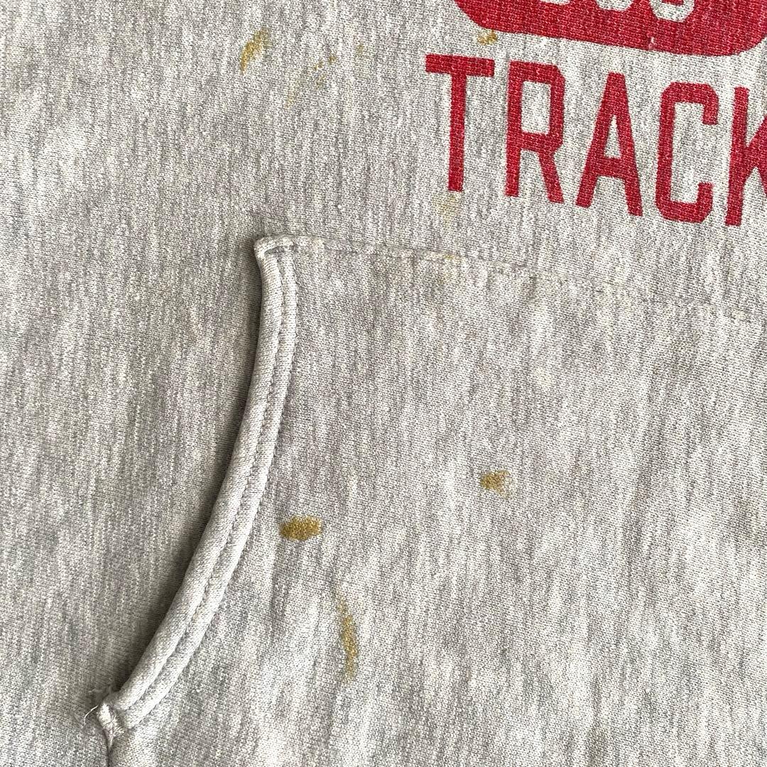 悶絶80sチャンピオン染込みウイングフット4段リバースウィーブUSA製パーカーL