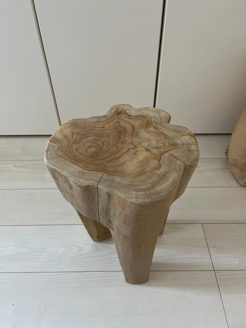 antry Rustic Wood ログスツール