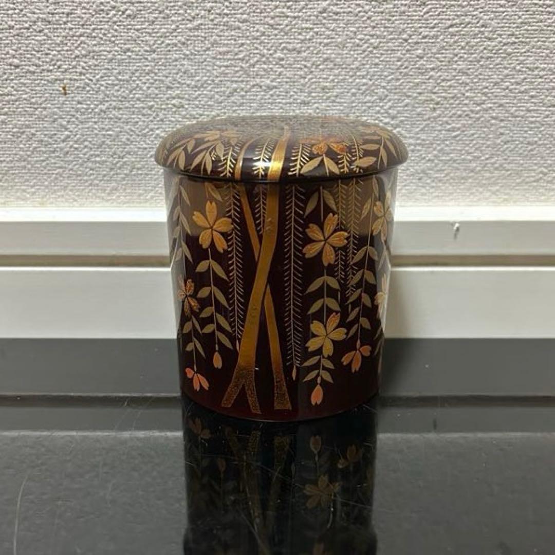 枝垂桜蒔絵金輪寺茶器 茶道具懐石茶箱鵬雲斎坐忘斎淡々斎即中斎棗水指