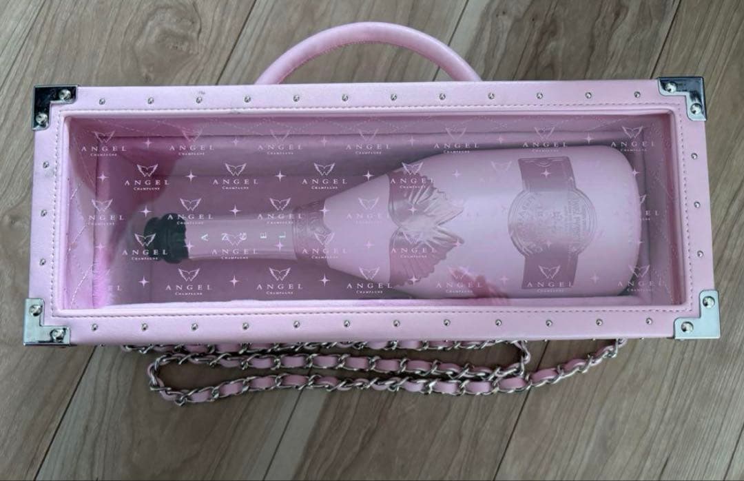 空箱空瓶】エンジェル シャンパン パープル レザータイプ レザーピンク