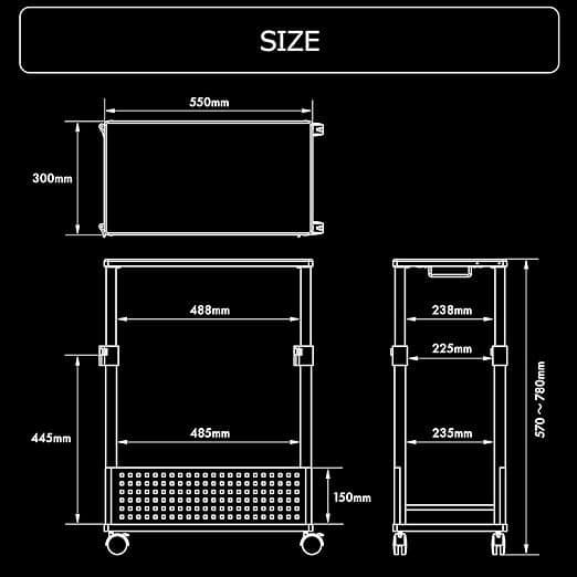 バウヒュッテ PCラック BHD-550H ブラック
