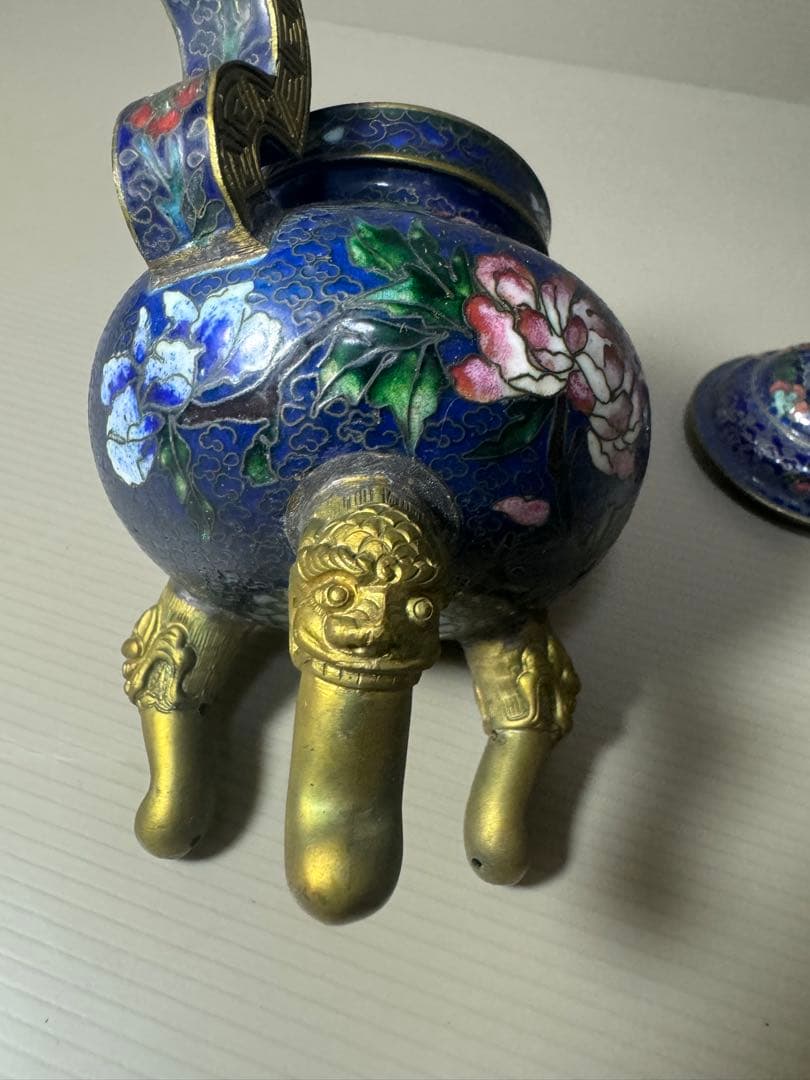 2096 七宝焼 景泰藍 香炉 時代物 - メルカリ