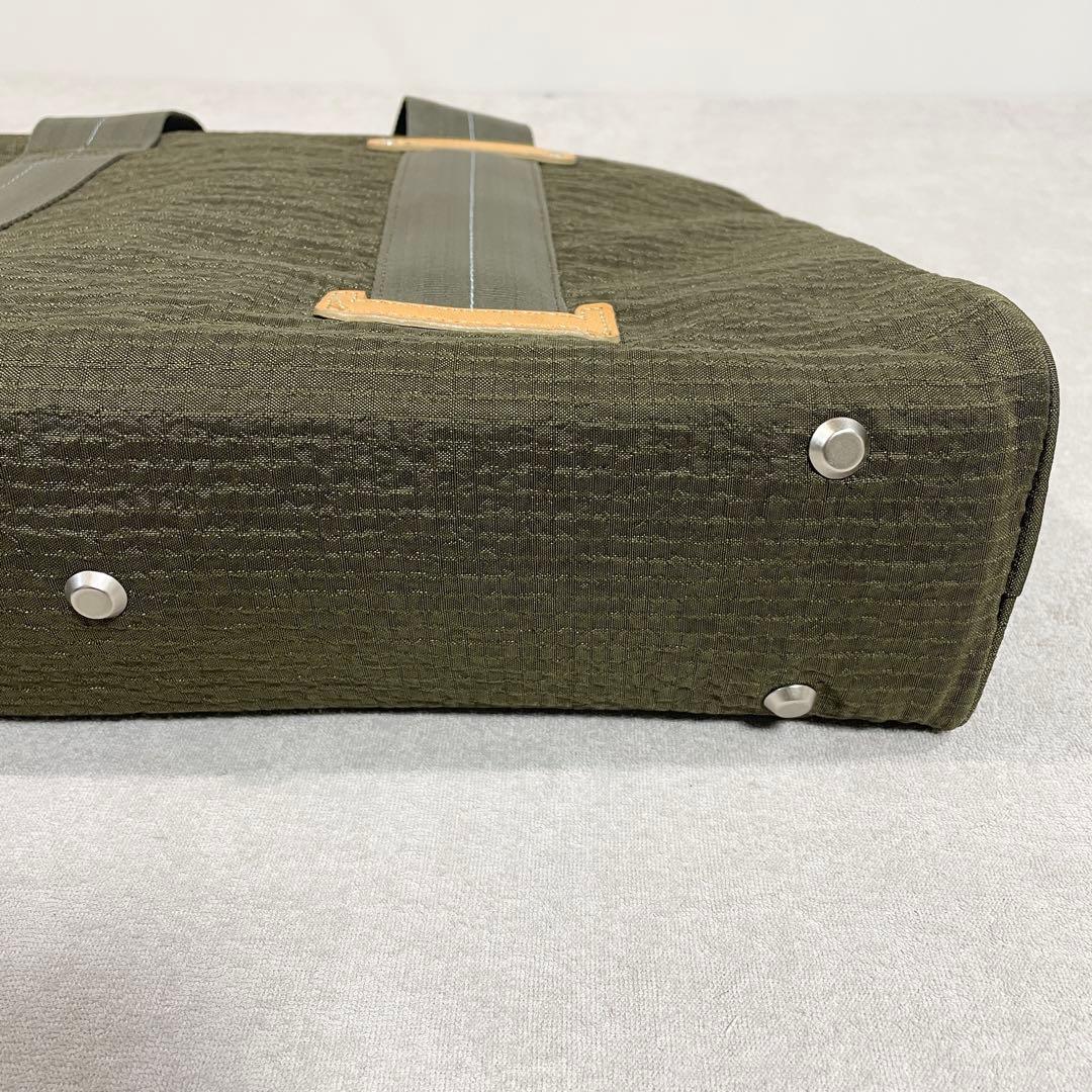 【極美品】ポールスミス ブリーフケース 2way オリーブ ナイロン×レザー