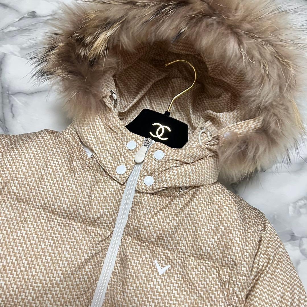 【極美品】キャロウェイ　ダウンジャケット　ベスト　多機能　リアルファー　LL