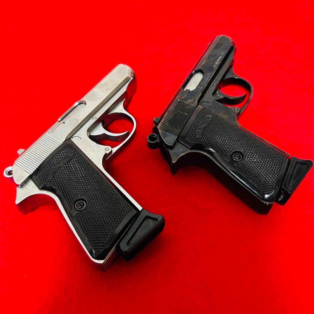 マルゼン　ワルサーPPK/S 2丁セット　ブラック　シルバー　ブラックメタル