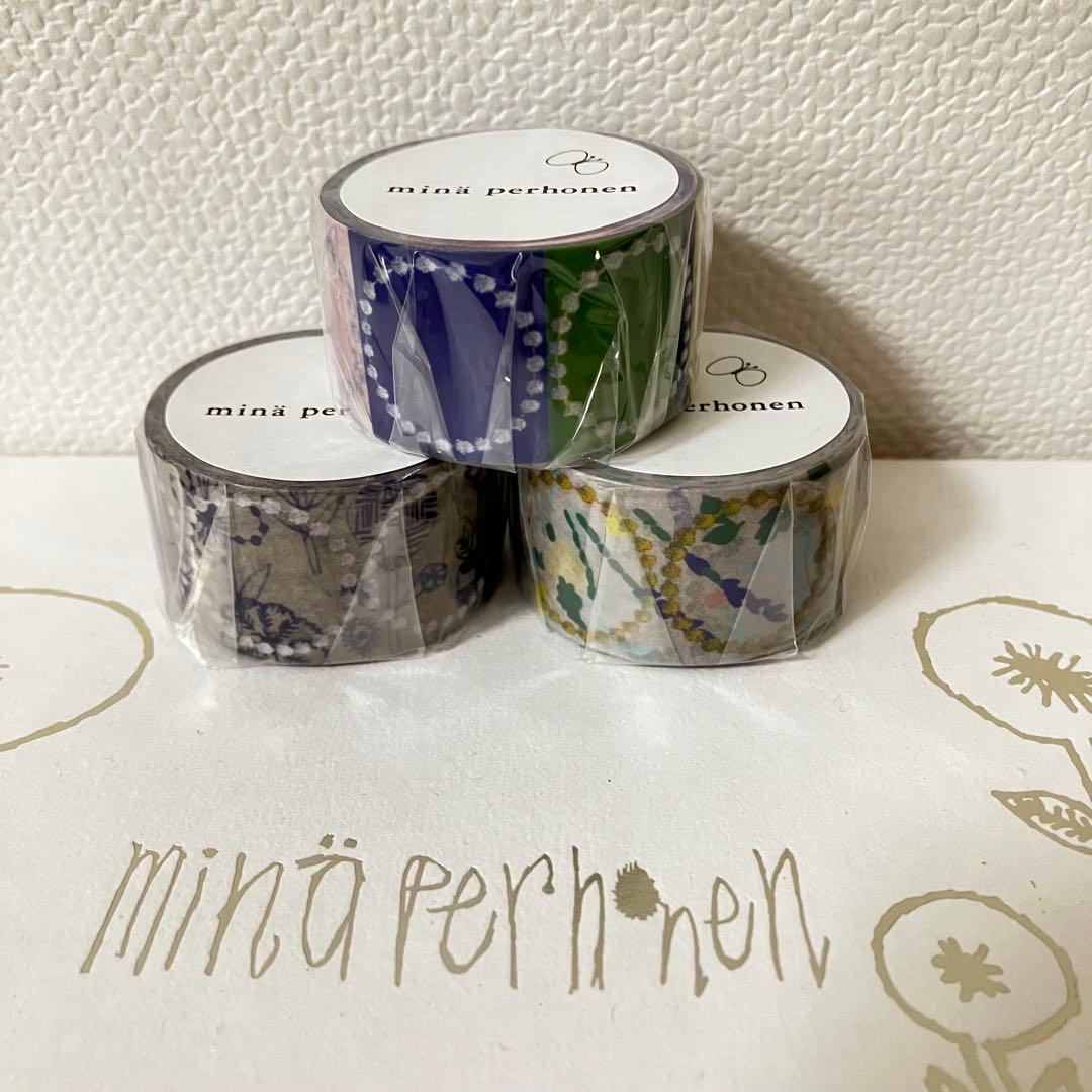 未使用品 mina perhonen マスキングテープ タンバリン 3本セット