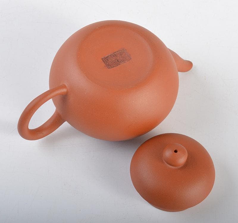 中国 荊渓恵孟臣製 紫砂 朱泥 急須 茶壷 V R4446