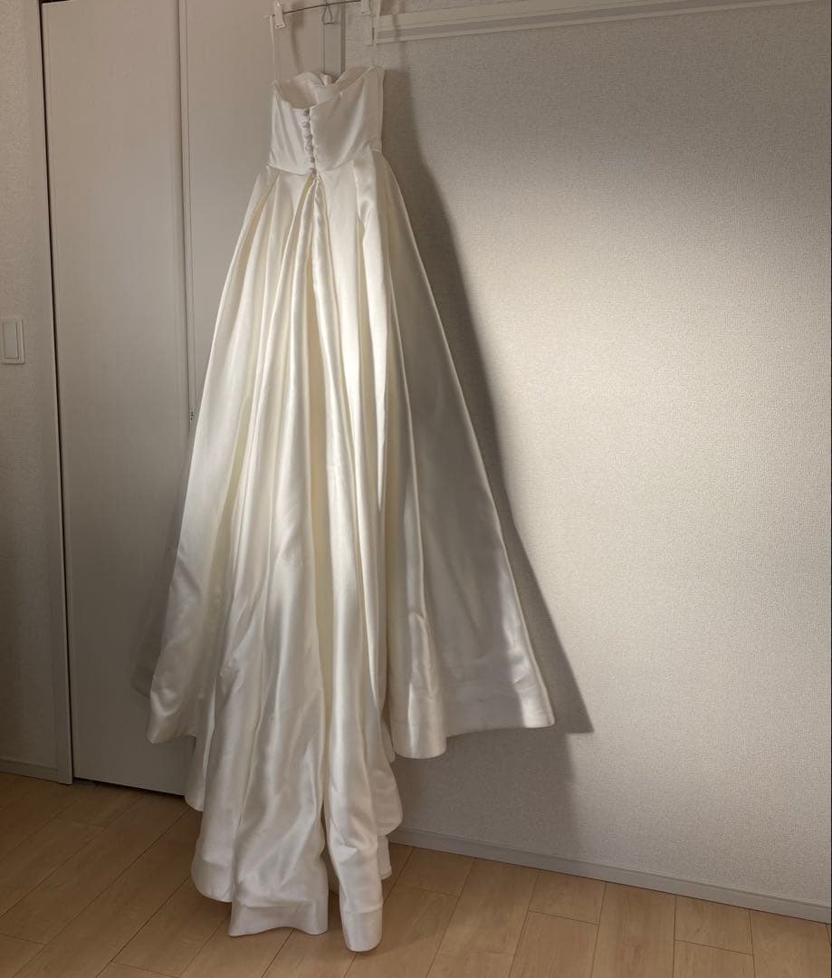 ミカド風サテン ウエディングドレス (W259)